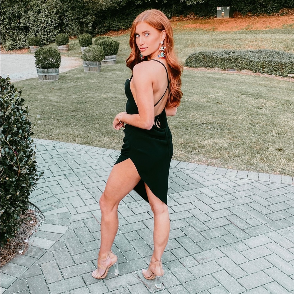 Amanda uprichard black dress from revolve. Worn twice, like new!